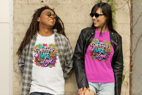 'Smother Hate With Love" Ultimate Graphic Collection Unisex T-Shirt - Karma Inc Apparel 
