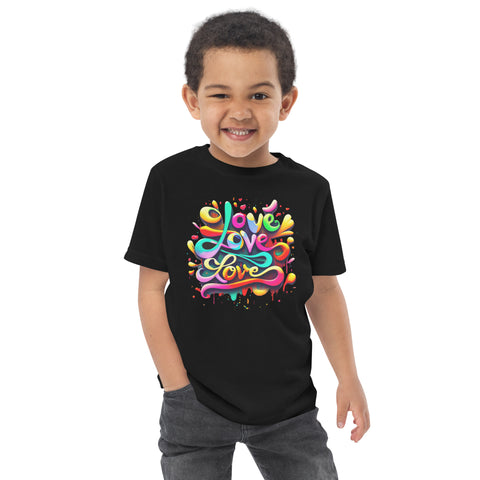 'LOVE,LOVE,LOVE" Ultimate Graphic Collection Toddler T-Shirt - Karma Inc Apparel 