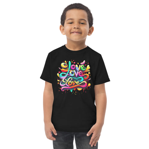'LOVE,LOVE,LOVE" Ultimate Graphic Collection Toddler T-Shirt - Karma Inc Apparel 