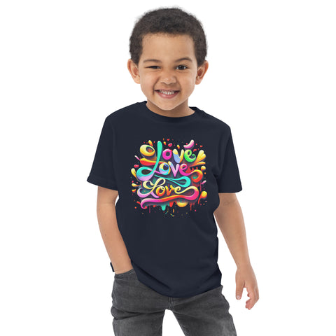 'LOVE,LOVE,LOVE" Ultimate Graphic Collection Toddler T-Shirt - Karma Inc Apparel 