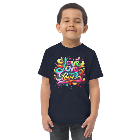 'LOVE,LOVE,LOVE" Ultimate Graphic Collection Toddler T-Shirt - Karma Inc Apparel 