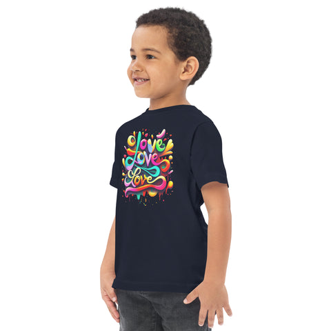 'LOVE,LOVE,LOVE" Ultimate Graphic Collection Toddler T-Shirt - Karma Inc Apparel 