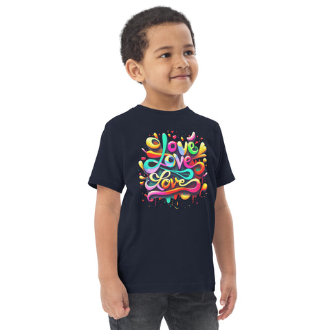 'LOVE,LOVE,LOVE" Ultimate Graphic Collection Toddler T-Shirt - Karma Inc Apparel 