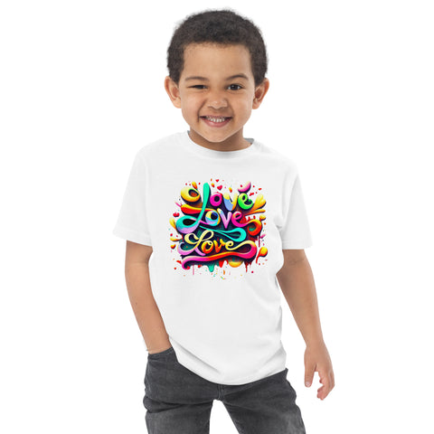 'LOVE,LOVE,LOVE" Ultimate Graphic Collection Toddler T-Shirt - Karma Inc Apparel 