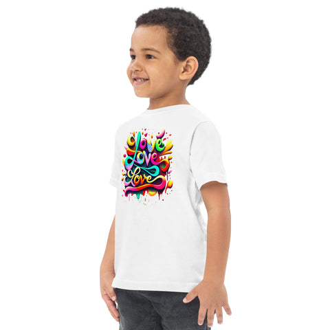 'LOVE,LOVE,LOVE" Ultimate Graphic Collection Toddler T-Shirt - Karma Inc Apparel 