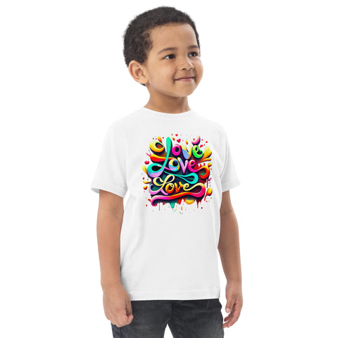 'LOVE,LOVE,LOVE" Ultimate Graphic Collection Toddler T-Shirt - Karma Inc Apparel 