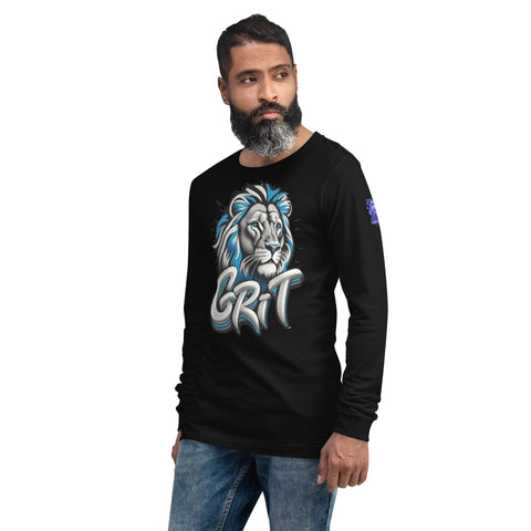 "GRIT" Detroit Lions Tribute Ultimate Graphic Collection Unisex Long Sleeve Tee - Karma Inc Apparel 