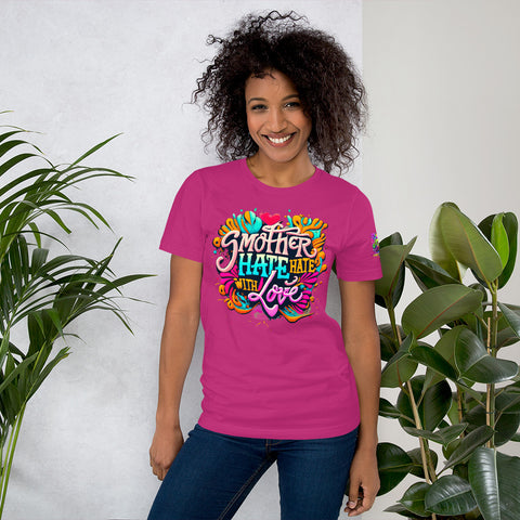 'Smother Hate With Love" Ultimate Graphic Collection Unisex T-Shirt - Karma Inc Apparel 