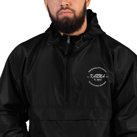 Karma Inc Apparel  Jacket Black / S "Logo" Embroidered Champion Packable Jacket