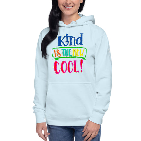 "KIND IS THE NEW COOL" Graffiti Look Preimum Cotton Unisex Hoodie - Karma Inc Apparel 