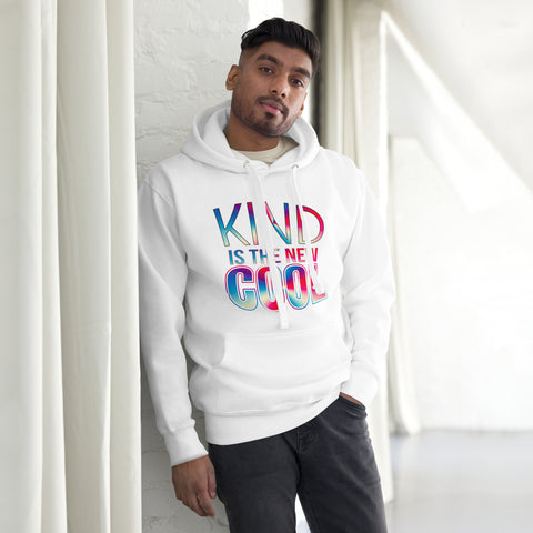 "KIND IS THE NEW COOL" Preimum Cotton Unisex Hoodie - Karma Inc Apparel 
